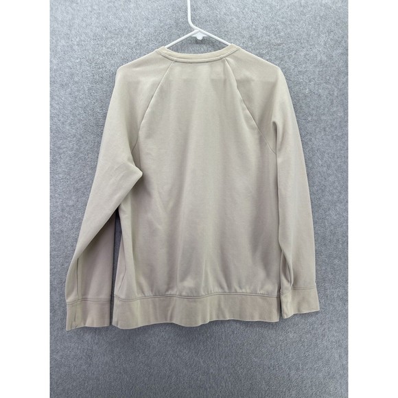 Express Men’s Sweater Crewneck Solid Beige Long Sleeve Size Medium - Picture 2 of 9